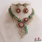 Stunning Floral Leaf Motifs CZ Victorian Choker NC3115