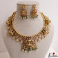 Classic Antique Lord Krishna Chariot Motifs With Pearl Bead Drops NC3020