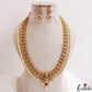 Premium Antique Nagas Lakshmi Motifs Temple Choker With Pearl Drops LH2183 (Available In 2 Colors)