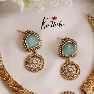 Beautiful  AD Victorian Hasli  Necklace Sets NC2019 (Available in 2 colours)