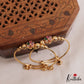 Beautiful Gold-Tone Floral Adjustable Kada B514