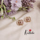 Beautiful Kemp Ear Studs with Pearl Border E641