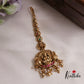 Beautiful Jadau Antique Lakshmi Maang Tikka With Pearl Drops MT301
