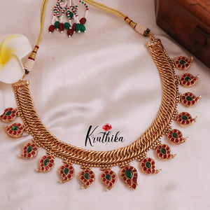 Elegant Two-in-one Reversible Kempu Necklace NC1869