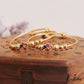 Beautiful Gold-Tone Floral Adjustable Kada B514