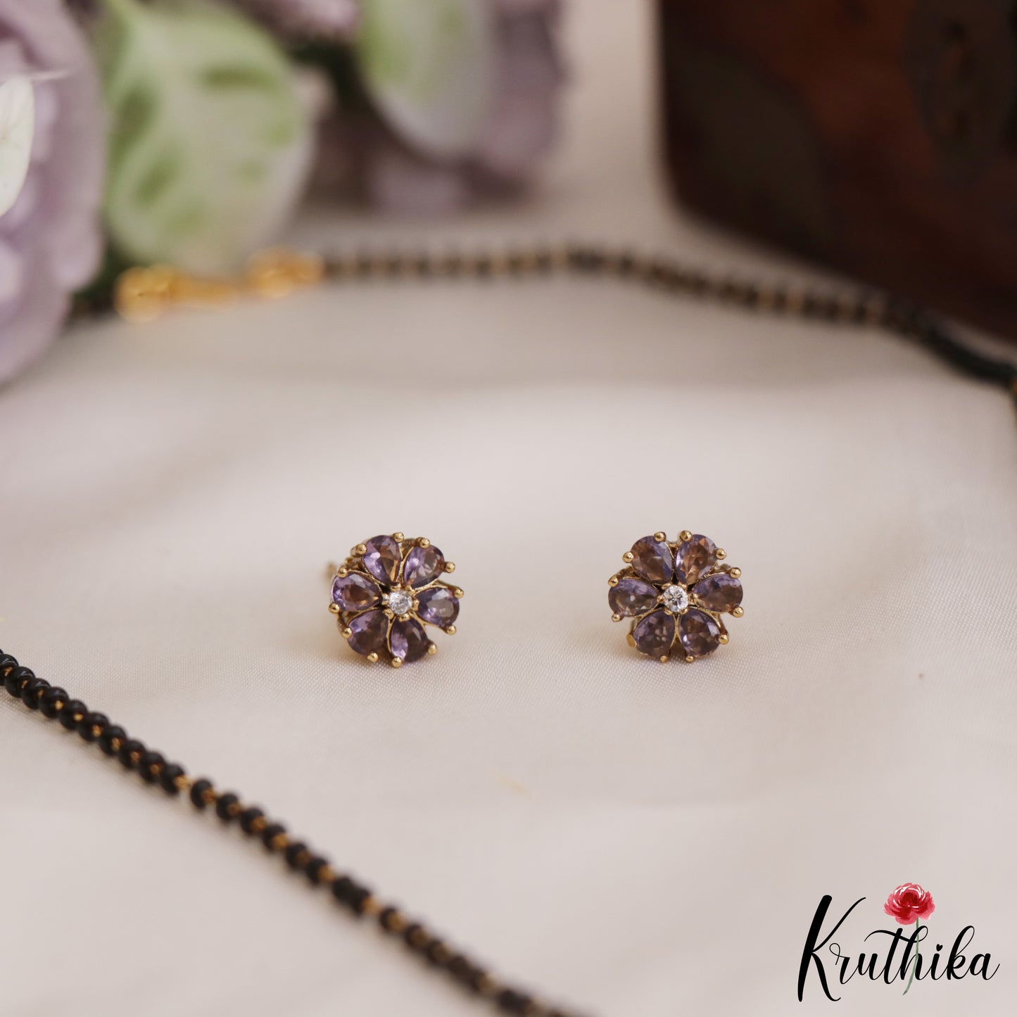 Simple Mangalsutra with Earrings Set NC2633 (Available in 2 Colours)