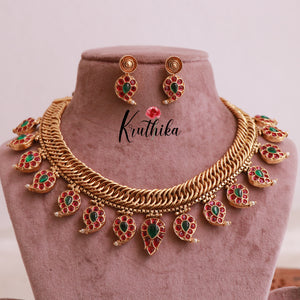 Elegant Two-in-one Reversible Kempu Necklace NC1869