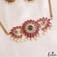 Pretty Floral Motifs Kemp Choker With Pearl Drops NC3195