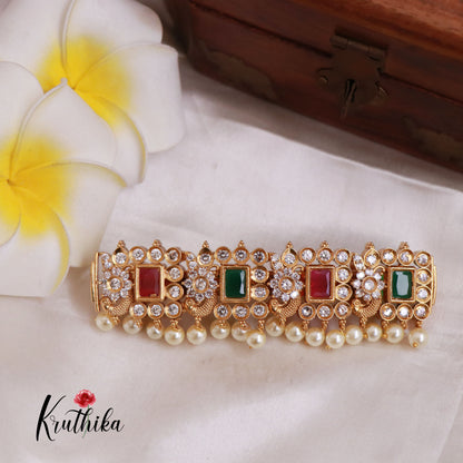 Trendy CZ Antique Hair Clip J100