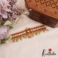 Beautiful Geometric Motifs Kemp Choker With Green Bead Drops NC2849