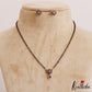Simple Mangalsutra with Earrings Set NC2633 (Available in 2 Colours)