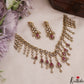 Sparkling Teardrop Motifs Gold-Tone AD Victorian Choker NC3021 (Available In 2 Colors)