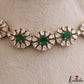 Pretty Floral Motifs CZ Victorian Choker NC3280 (Available In 2 Colors)