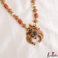 Elegant Antique Peacock Motifs Coral Pearl Mala NC3230