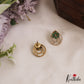 Simple CZ Floral Stud Earrings With Interchangeable Stones E1105