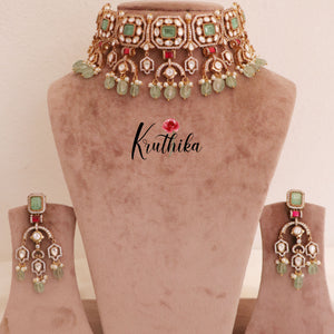 Elegant Premium Kundan Chocker NC1758 (Available in 3 Colours)