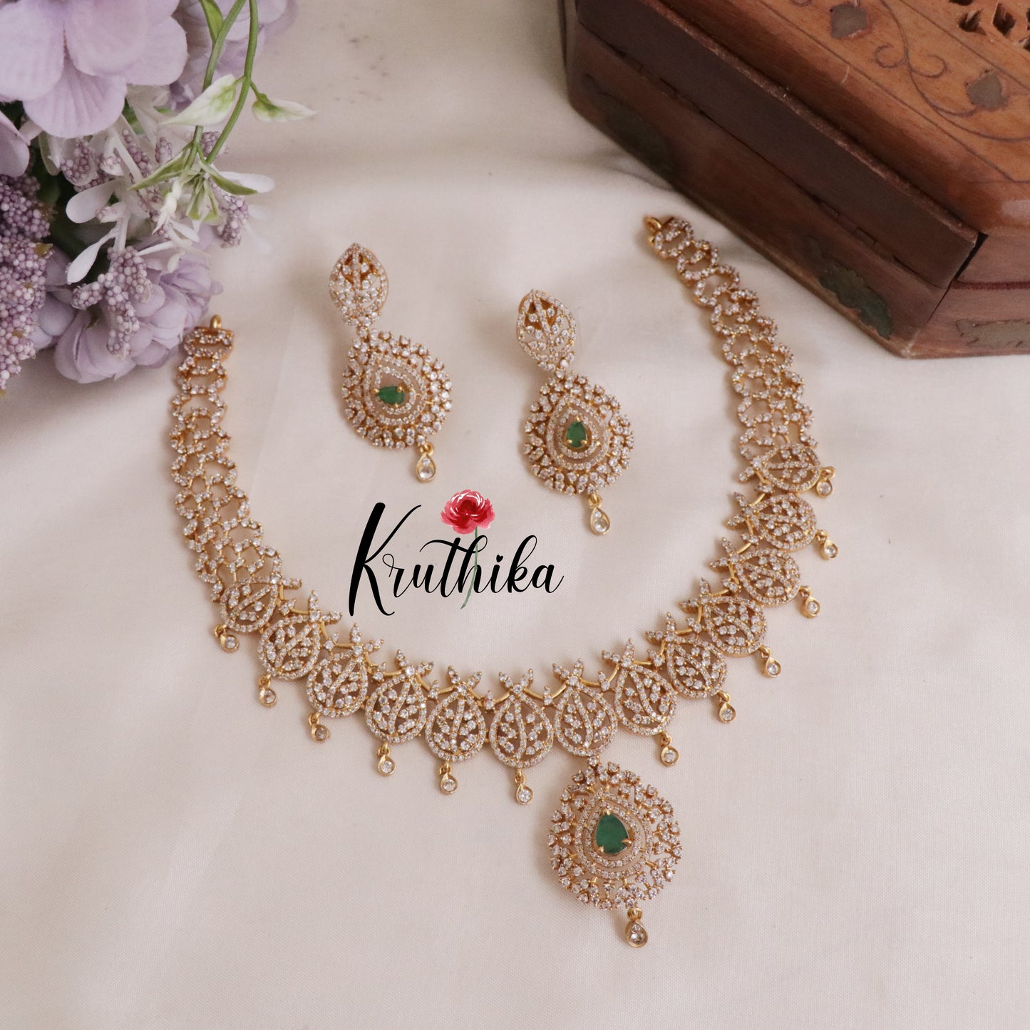 Gorgeous CZ Changeable Stones Necklace NC2061