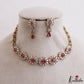 Pretty Floral Motifs CZ Victorian Choker NC3280 (Available In 2 Colors)