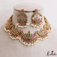 Classic Peacock Motifs Jadau Choker With Rice Pearl Drops NC3271