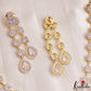Stunning Floral Teardrop Motifs CZ Victorian Necklace NC3156 (Available In 2 Colors)