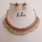 Trendy Jalebi Style Kemp Chocker with Paste Beads Drops NC2322