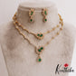 Sparkling Floral Motifs Multi Layered AD Victorian Necklace NC2902 (Available In 2 Colors)