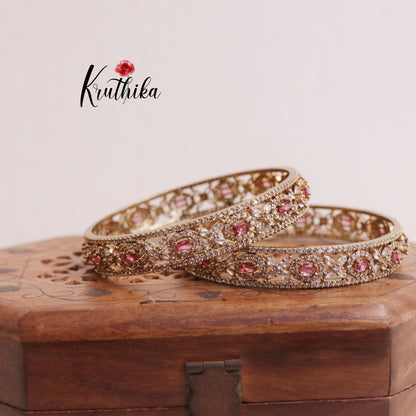 Beautiful Ad Victorian Bangles B196 (Available in 2 Colours)