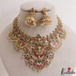 Premium Antique Nagas Lakshmi Peacock Motifs Jadau Necklace With Pearl Drops NC3142