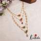 Sparkling Floral Motifs Multi Layered AD Victorian Necklace NC2902 (Available In 2 Colors)