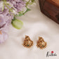 Traditional Antique Lakshmi Motifs Jhumka With Bead Drops E966 (Available In 4 Colors)
