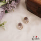 Simple CZ Floral Stud Earrings With Interchangeable Stones E1105