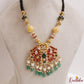 Classic Jadau Pendant Black Thread Necklace NC3323