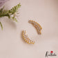 Elegant Diamond-Finish Gold-Tone AD Ear Climbers / Ear cuffs E1031