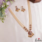 Trendy Multi Strand Pearl Chain With Kemp Floral Pendant LH2198