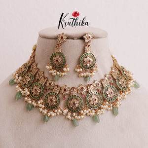 Elegant Kemp Flower Necklace NC1963 [Available in 2 colours)