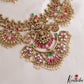 Premium Antique Nagas Lakshmi Peacock Motifs Jadau Necklace With Pearl Drops NC3142