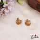 Beautiful Antique Floral Motifs Jhumka With Golden Bead Drops E967 (Available In 2 Colors)