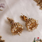 Premium Antique Nagas Lakshmi Peacock Motifs Jadau Necklace With Pearl Drops NC3142