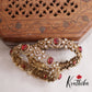 Trending CZ Victorian Kundan Bangles B294 (Available in 2 Colours)| (Set of 2 Bangles)