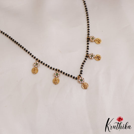Elegant Floral Lakshmi Motifs Mangalsutra NC2637 (Available in 2 Colours)