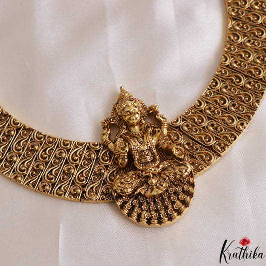 Classic Antique Nagas Lakshmi Motifs Temple Necklace NC3114
