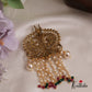 Classic AD Stone Floral With Pearl Drop Jada Billa With Pearl Strands J257