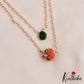 Simple Coral Bead Double Layered Pearl Chain NC2806