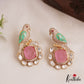 Gorgeous Parrot Motif Polki Victorian Stud Earrings E1099 (Available In 5 Colors)