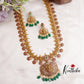 Beautiful Kemp Coin Lakshmi Haaram with Detachable Pendant Drops LH1953