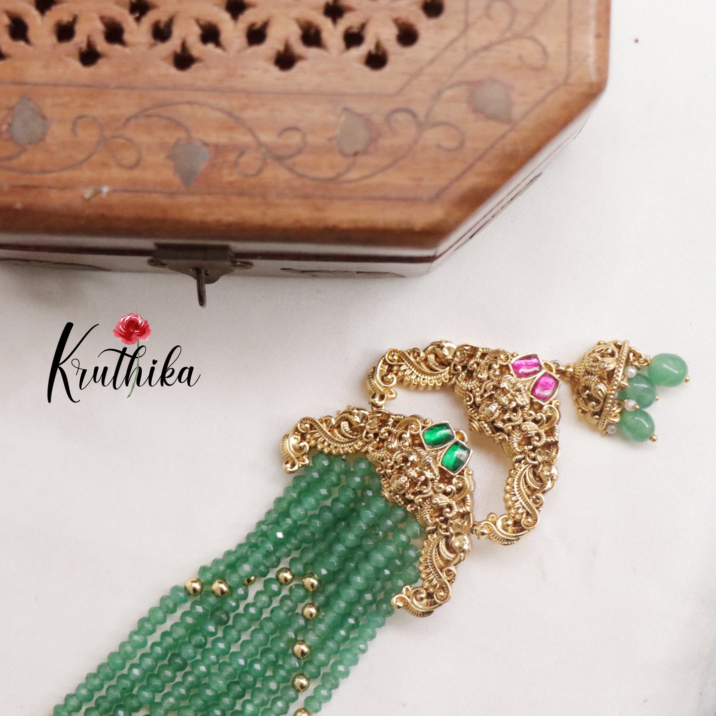 Royal Temple Lakshmi Long Jadau Jada Billa 28 Inch J189