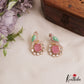 Gorgeous Parrot Motif Polki Victorian Stud Earrings E1099 (Available In 5 Colors)