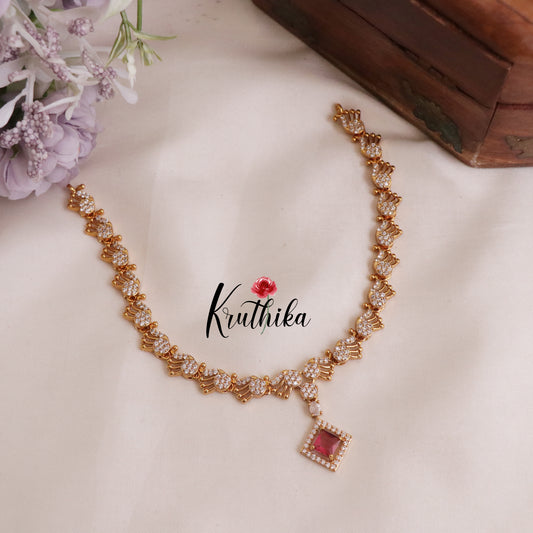 Gorgeous CZ Stone Necklace NC2064 (Available in 2 Colours)