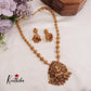 Beautiful Temple Lakshmi Pendant Necklace with Golden Beads Drops NC2325