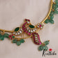 Beautiful Peacock Pendants Hasli Necklace With Green Bead Drops NC2960